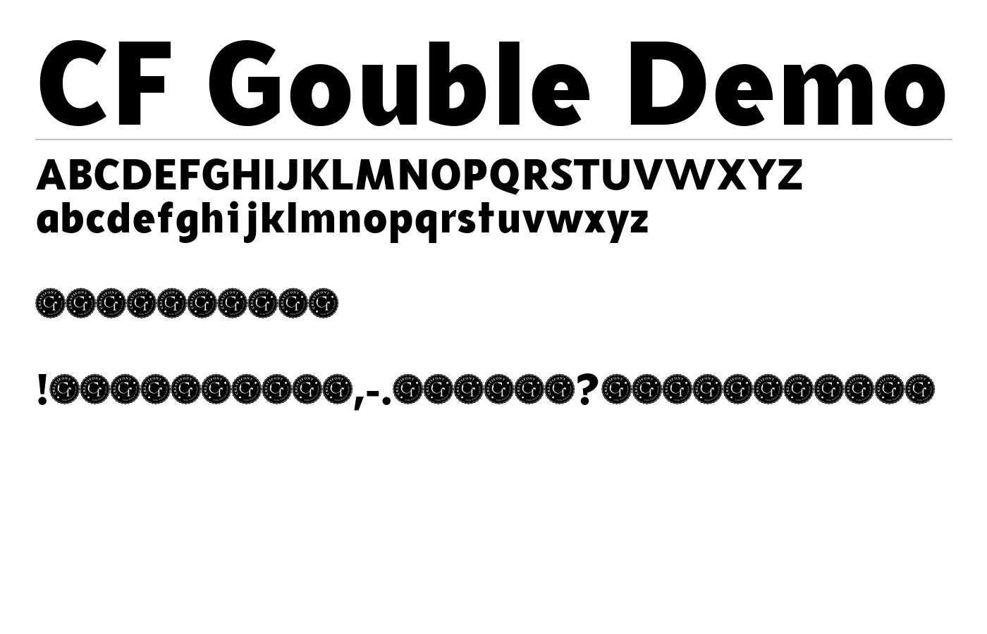 CF Gouble Demo Font preview