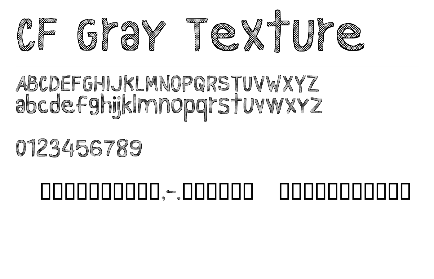 CF Gray Texture Font preview