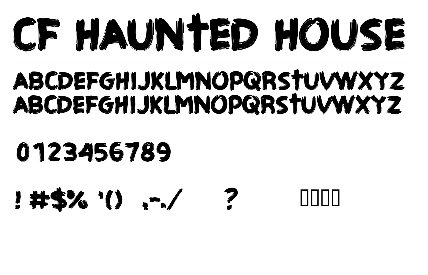 CF Haunted House Font preview