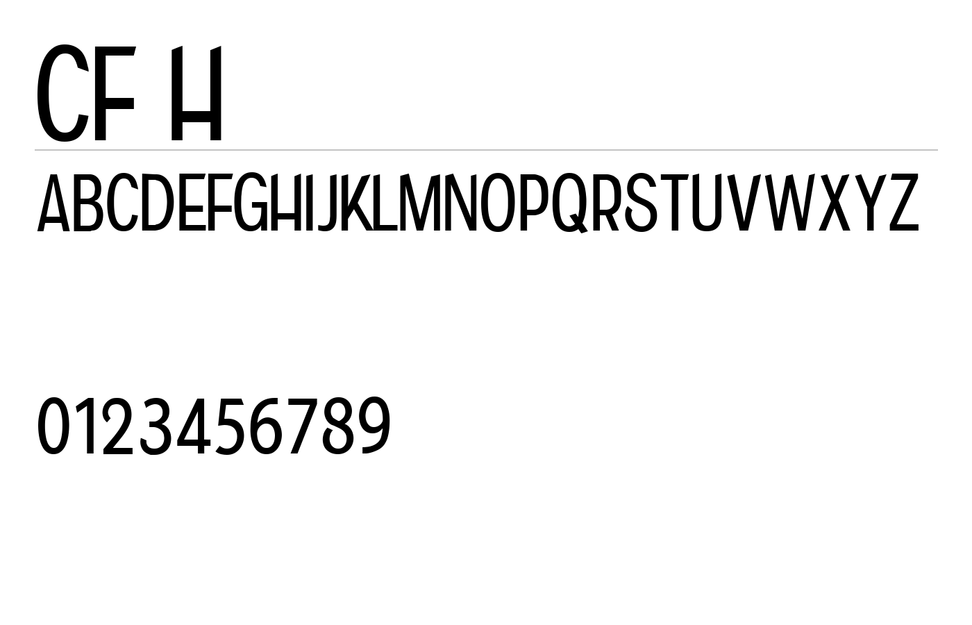 CF Historia Font preview