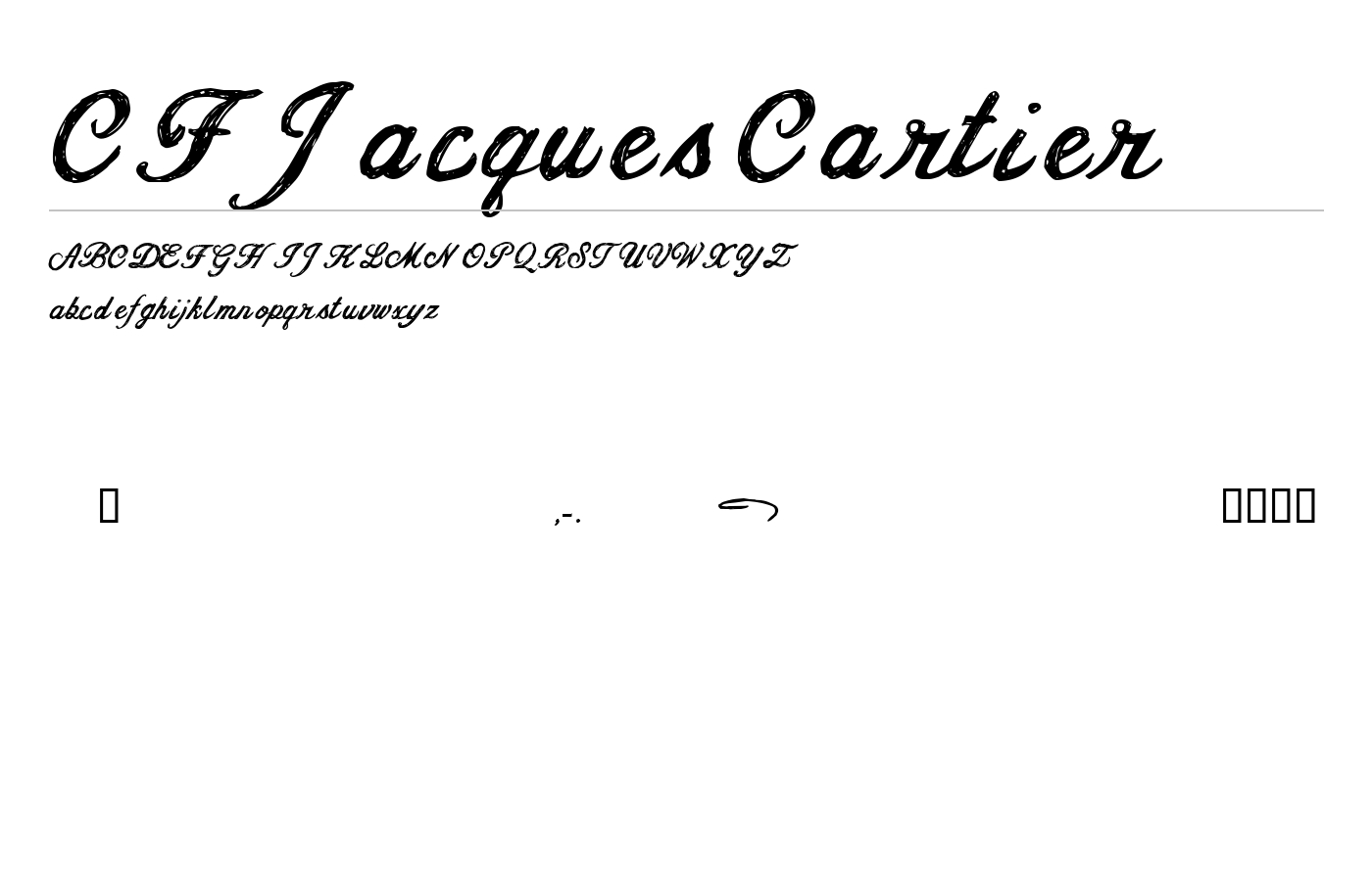 CF Jacques Cartier Font preview