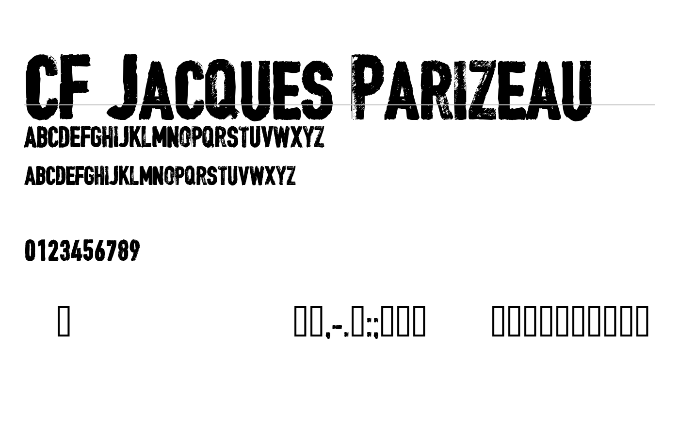 CF Jacques Parizeau Font preview