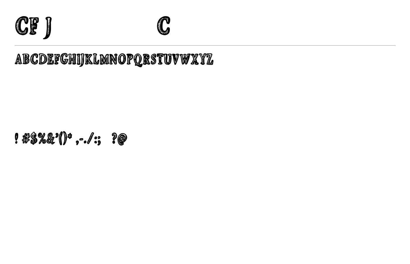 CF Jeans Collection Font preview