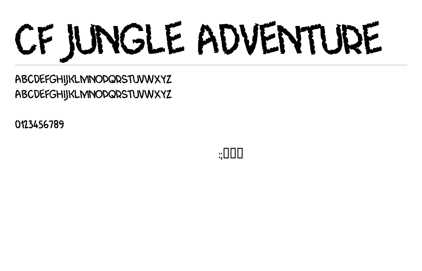 CF Jungle Adventure Font preview