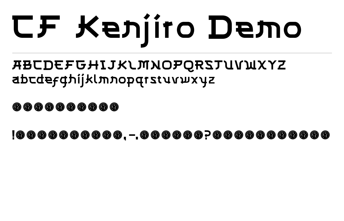 CF Kenjiro Demo Font preview