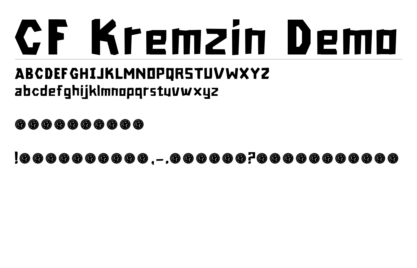 CF Kremzin Demo Font preview