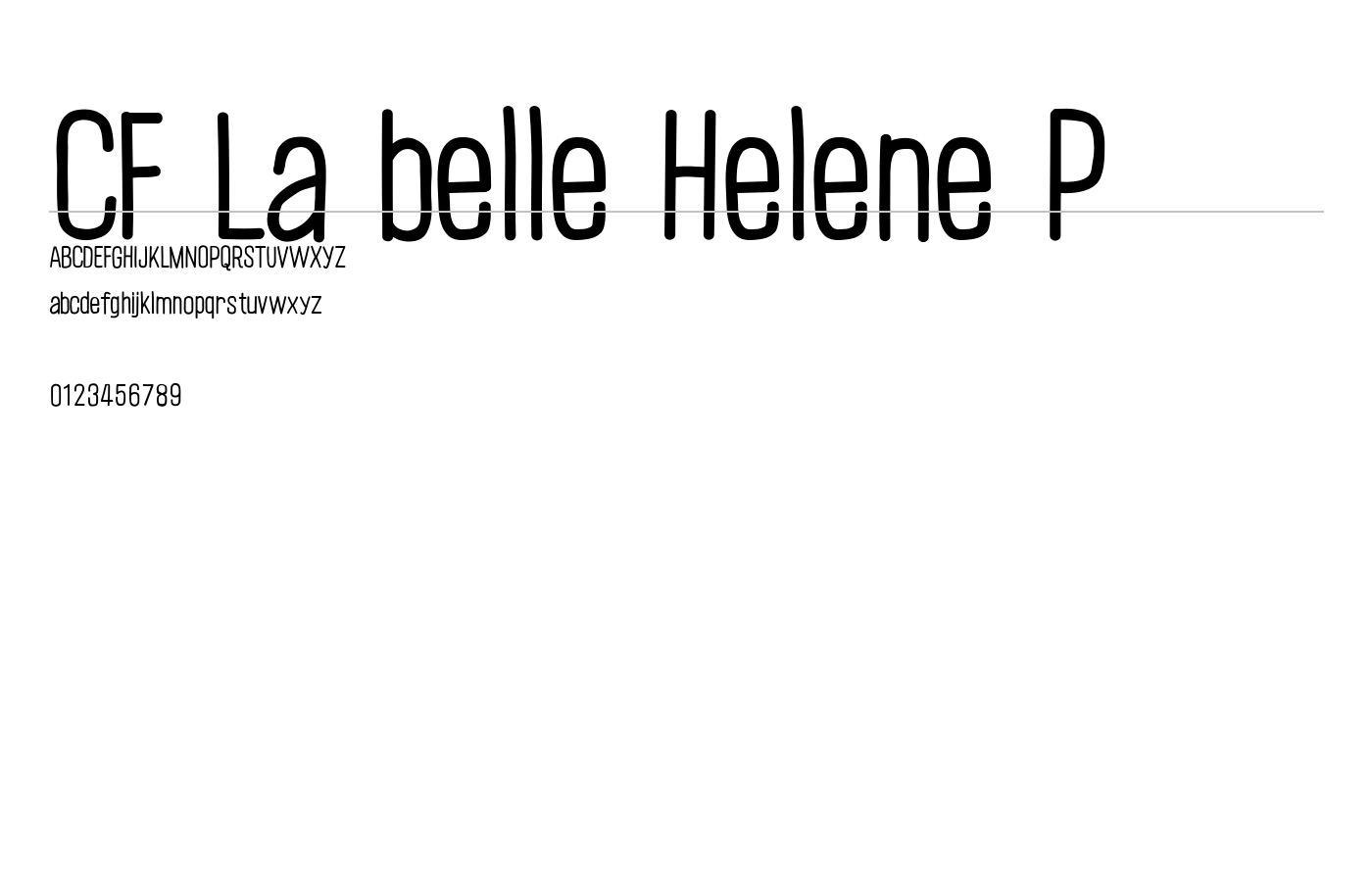 CF La belle Helene P Font preview