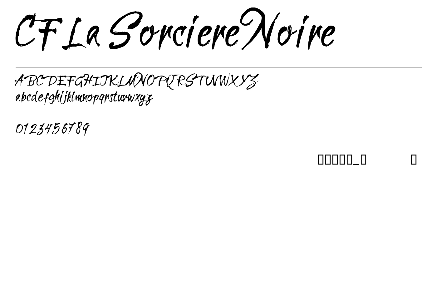 CF La Sorciere Noire Font preview