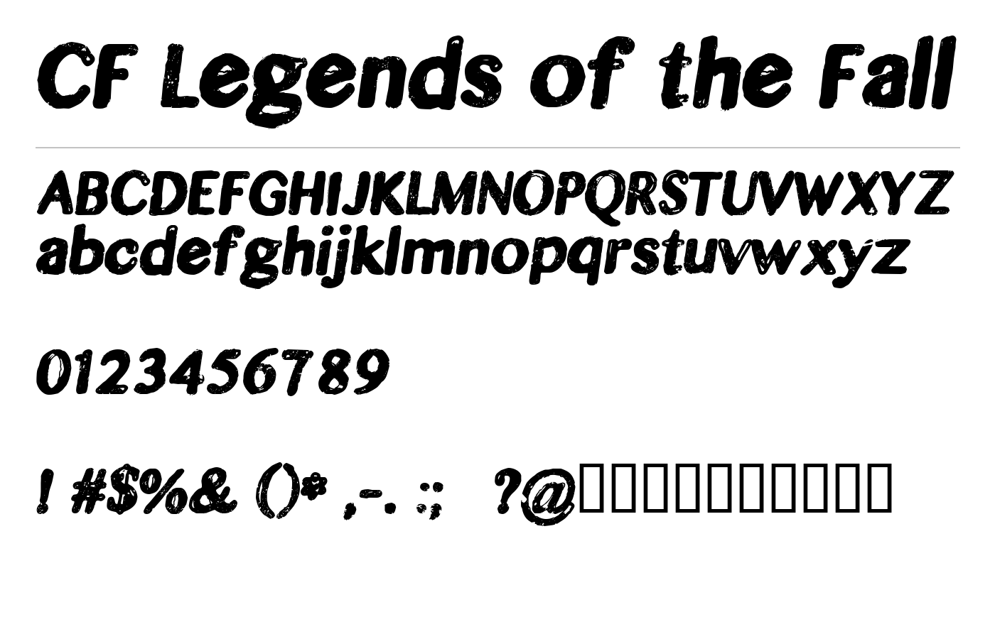 CF Legends of the Fall Font preview