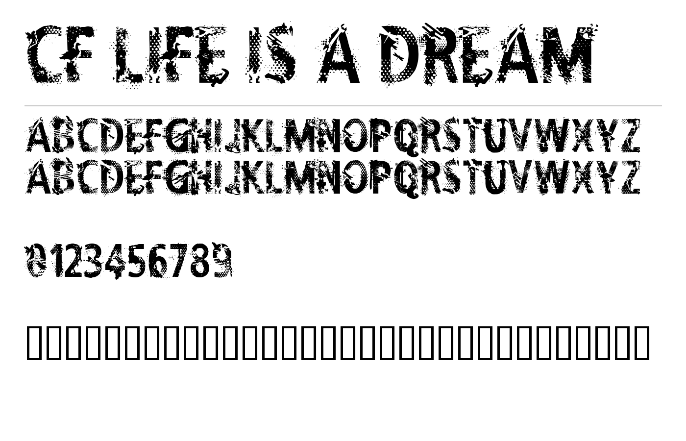 CF Life Is A Dream Font preview