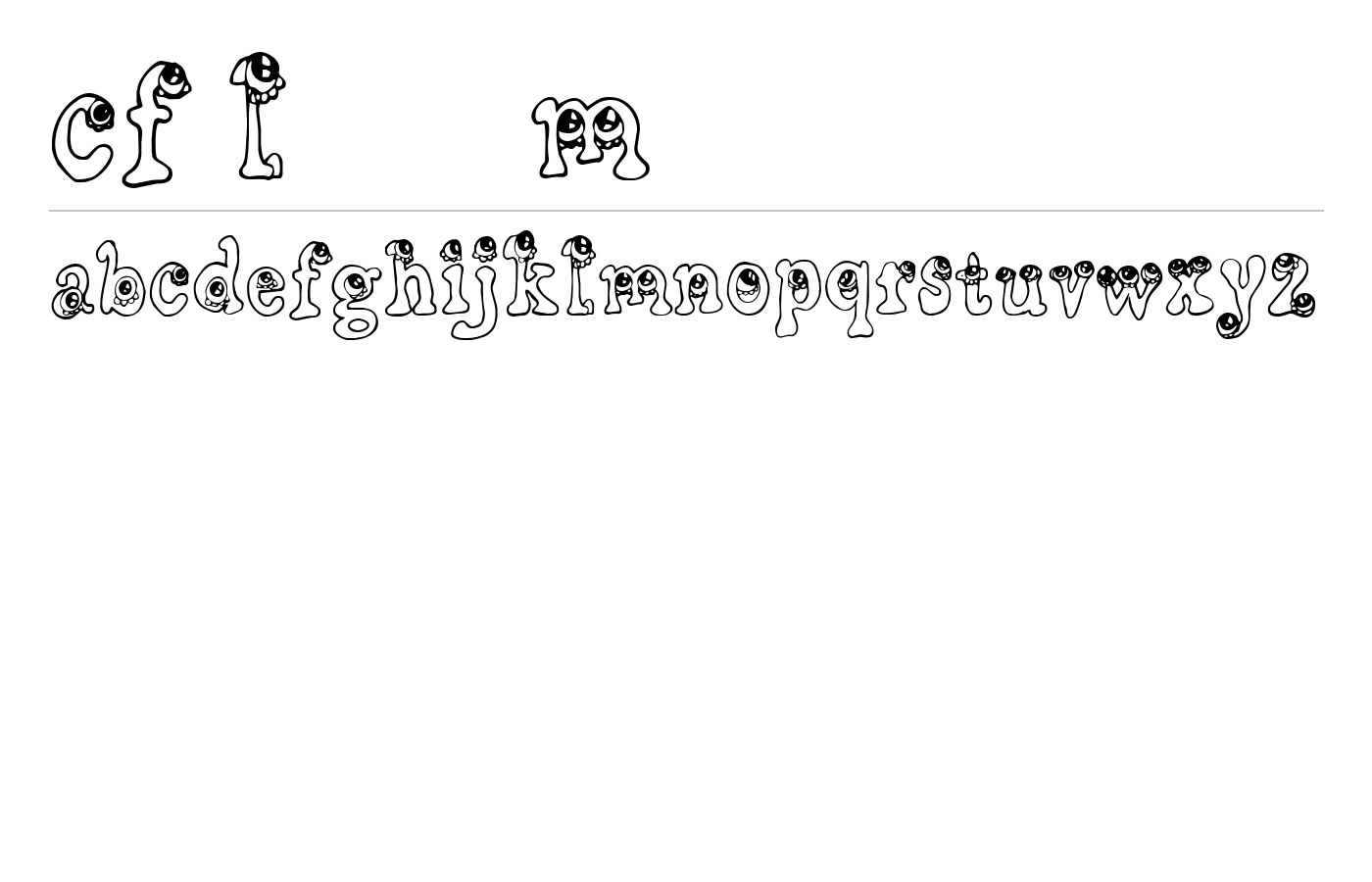 CF Little Monsters Font preview