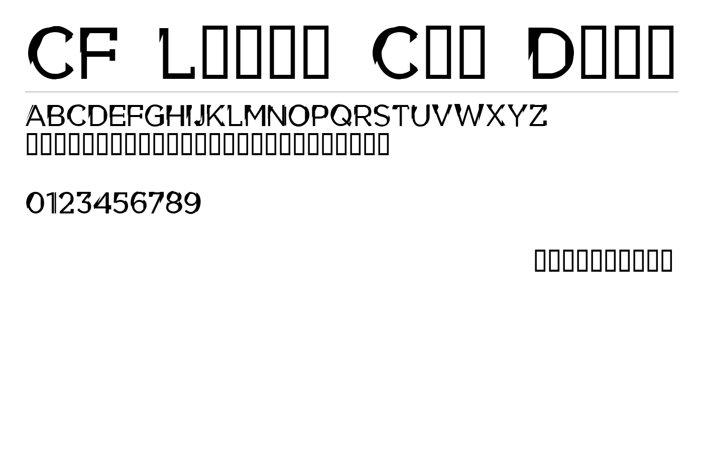 CF Louis Cyr Demo Font preview