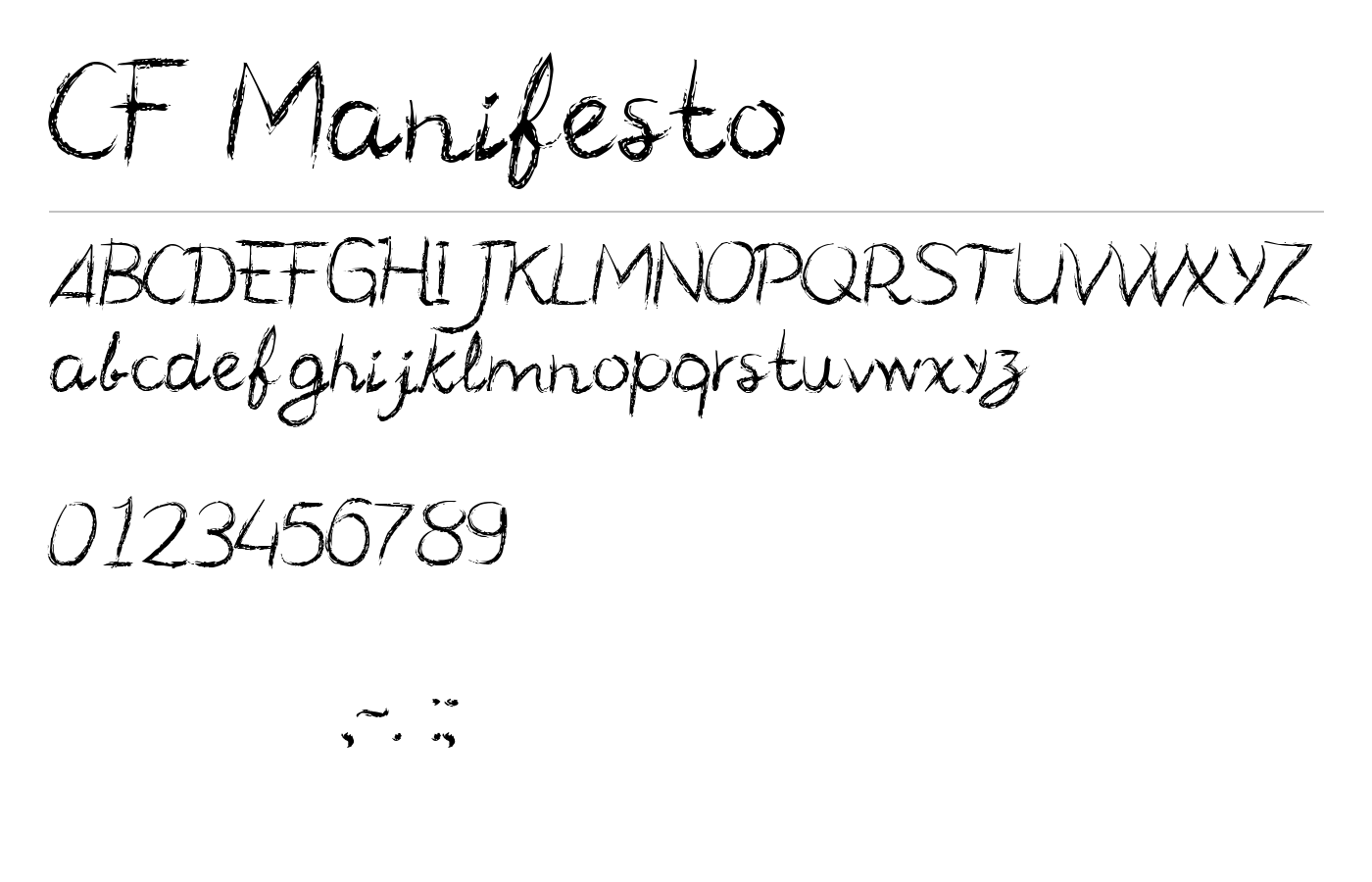CF Manifesto Font preview