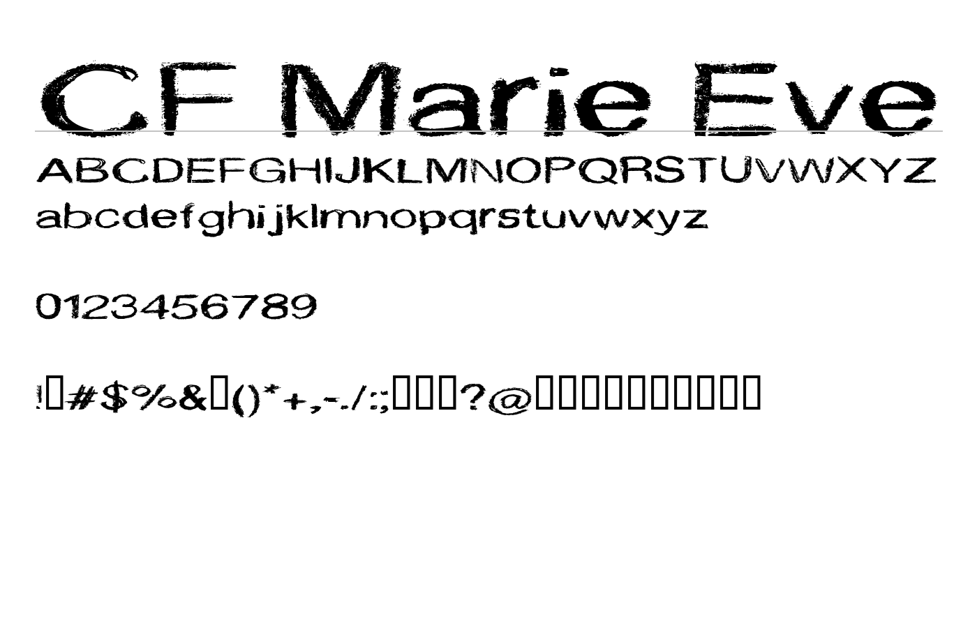 CF Marie Eve Font preview