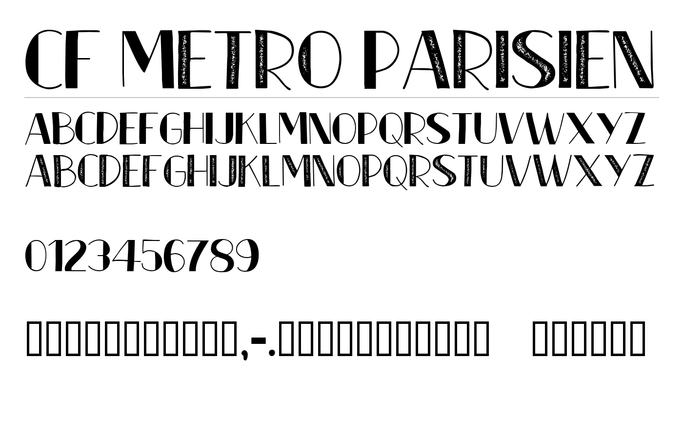 CF Metro Parisien Font preview