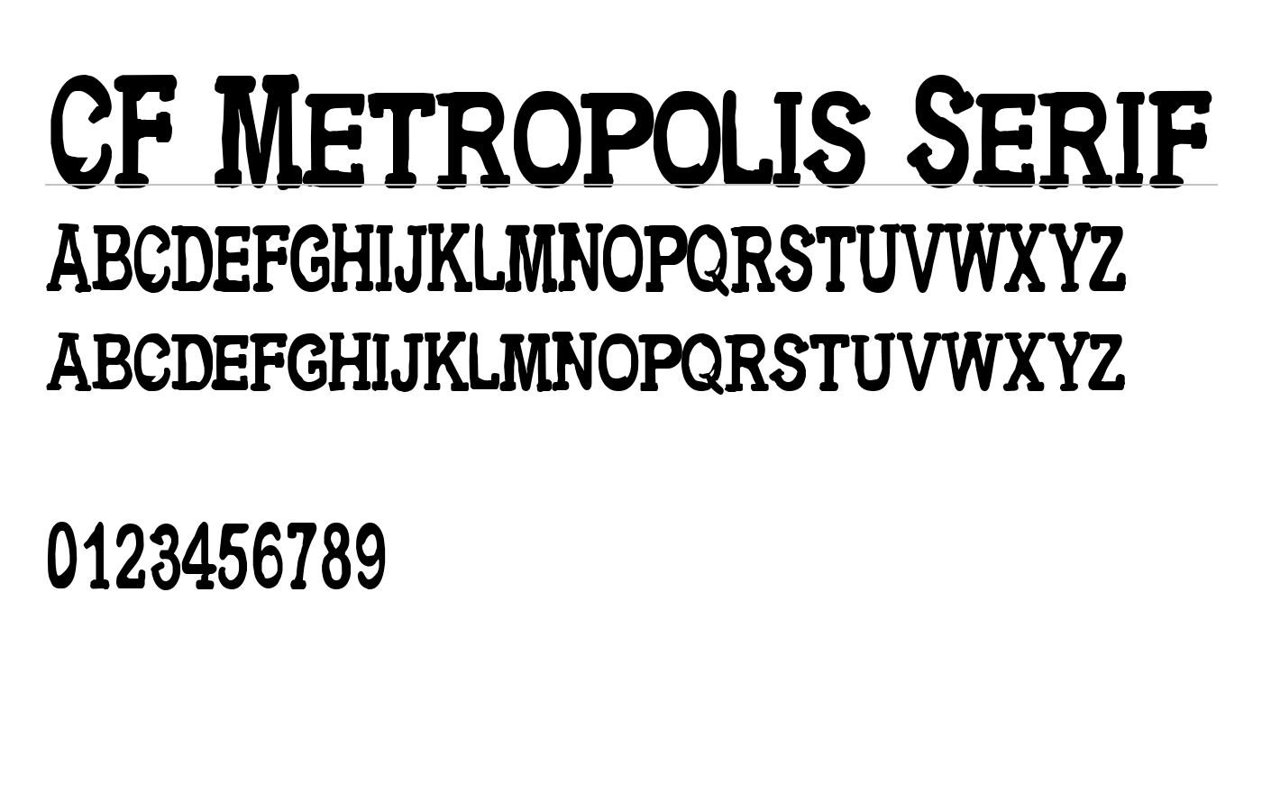 CF Metropolis Serif Font preview