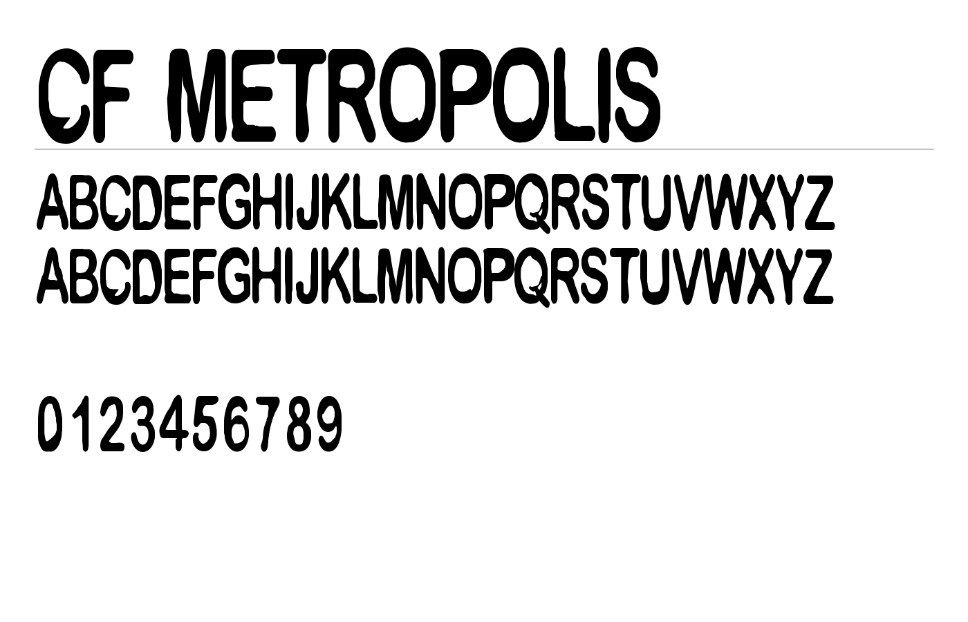 CF Metropolis Font preview
