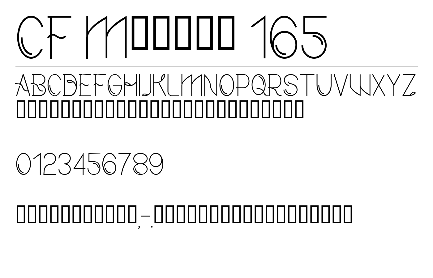 CF Modern 165 Font preview