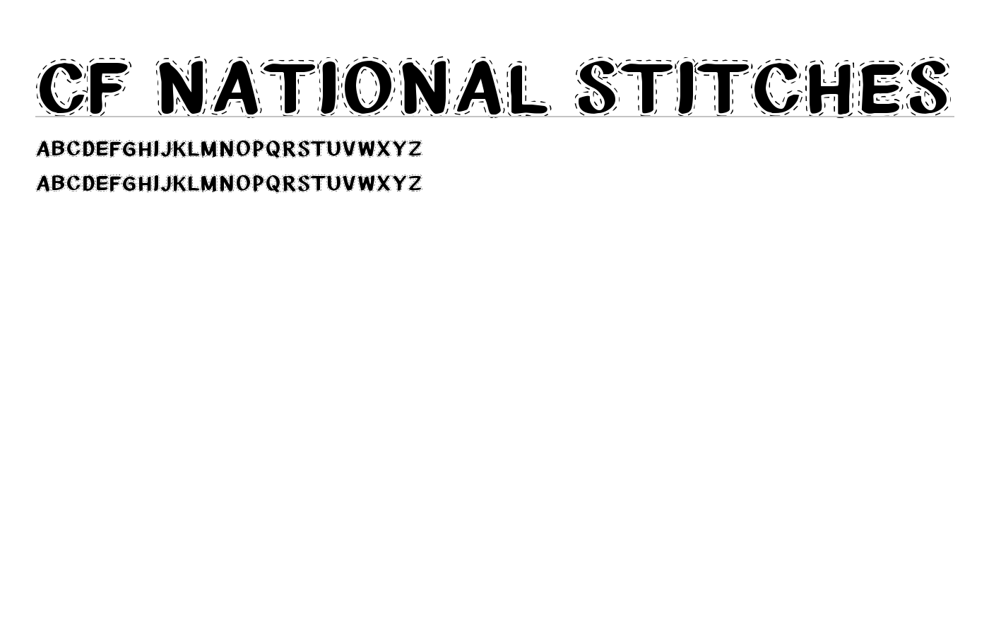 CF National Stitches Font preview