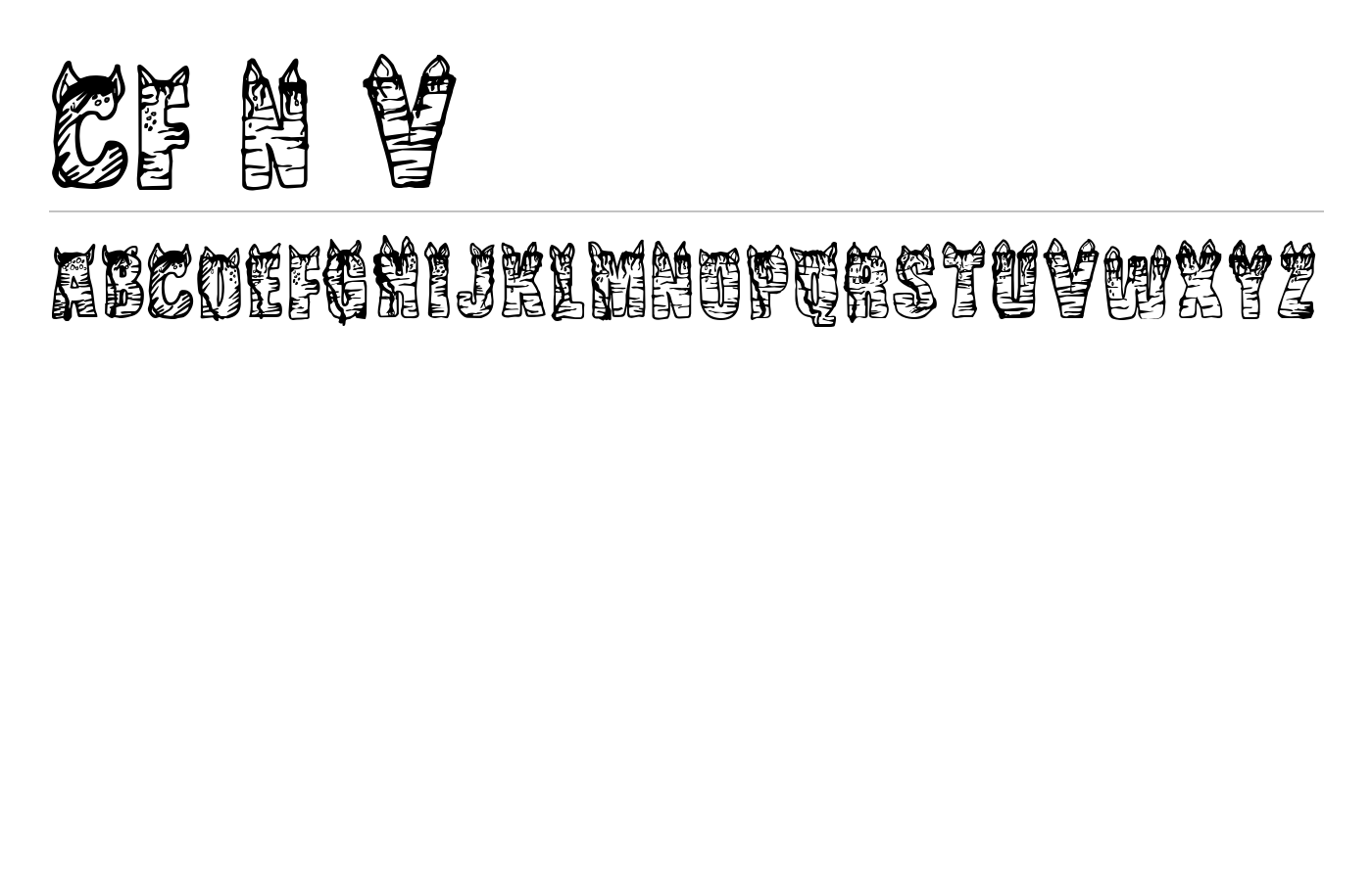 CF NaVia Font preview