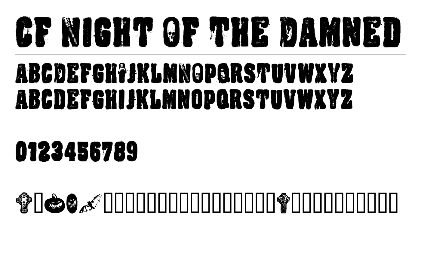 CF Night Of The Damned Font preview