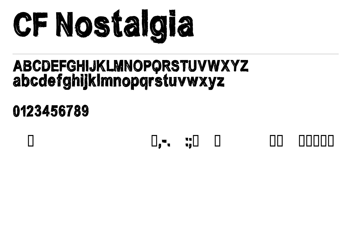 CF Nostalgia Font preview