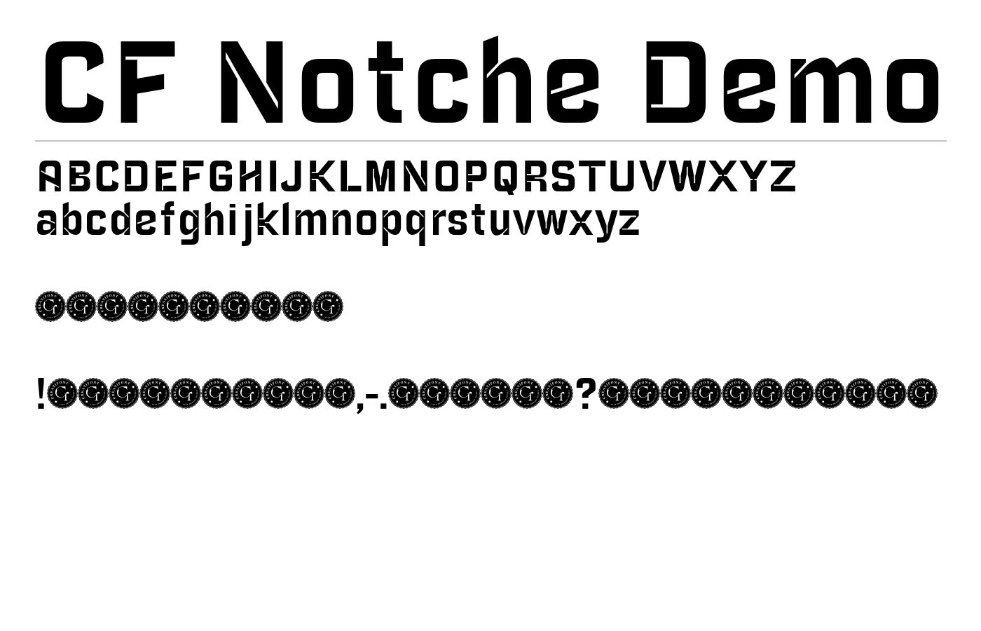 CF Notche Demo Font preview