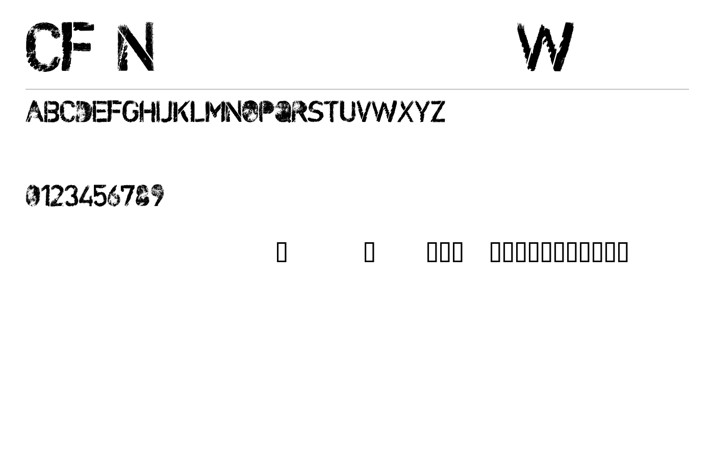 CF Nuclear War Font preview
