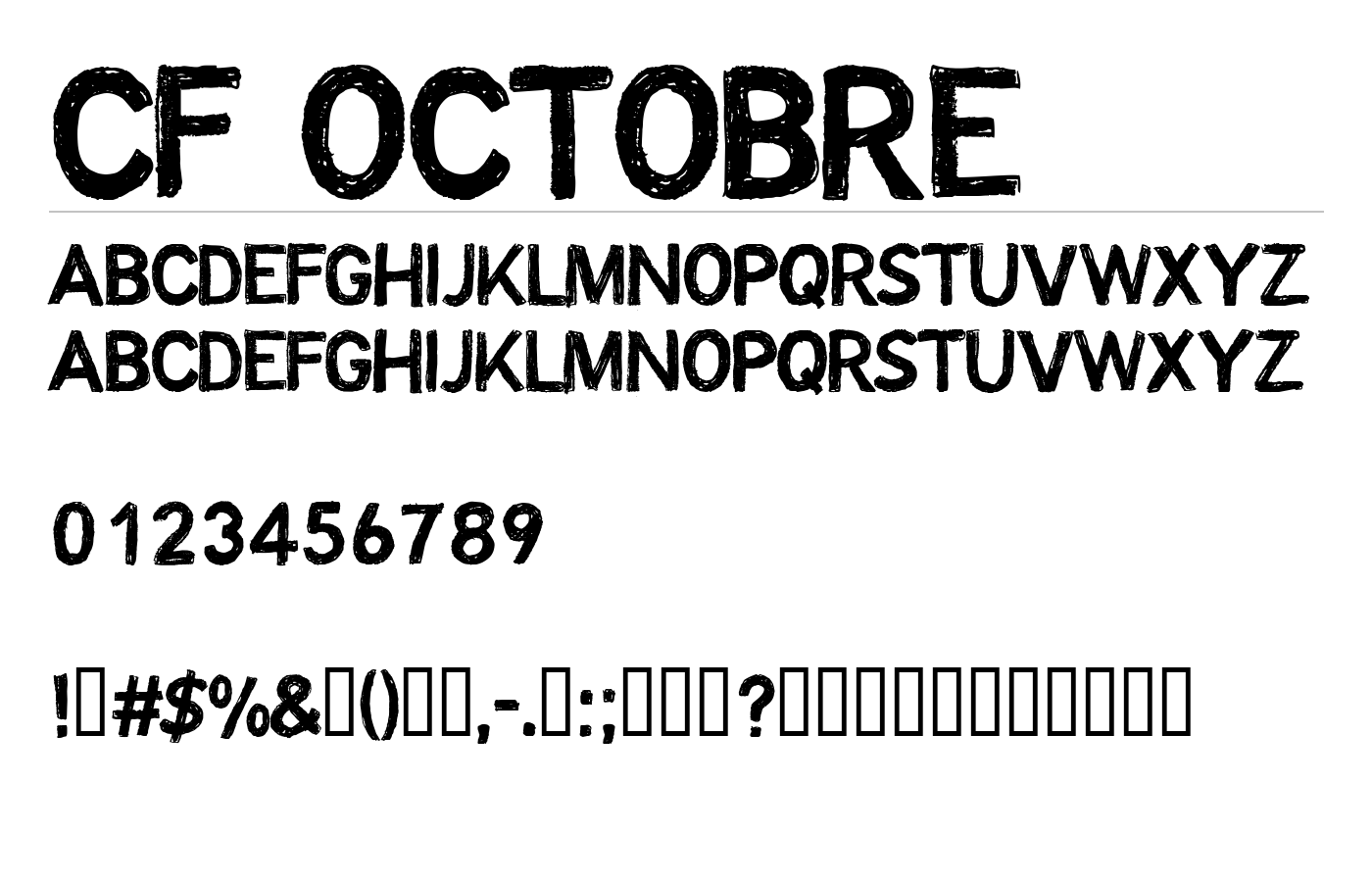 CF Octobre Font preview