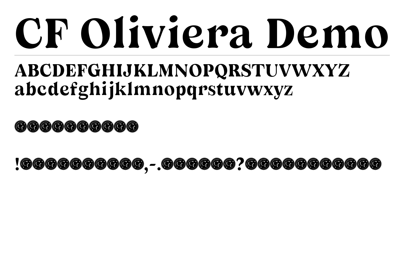 CF Oliviera Demo Font preview
