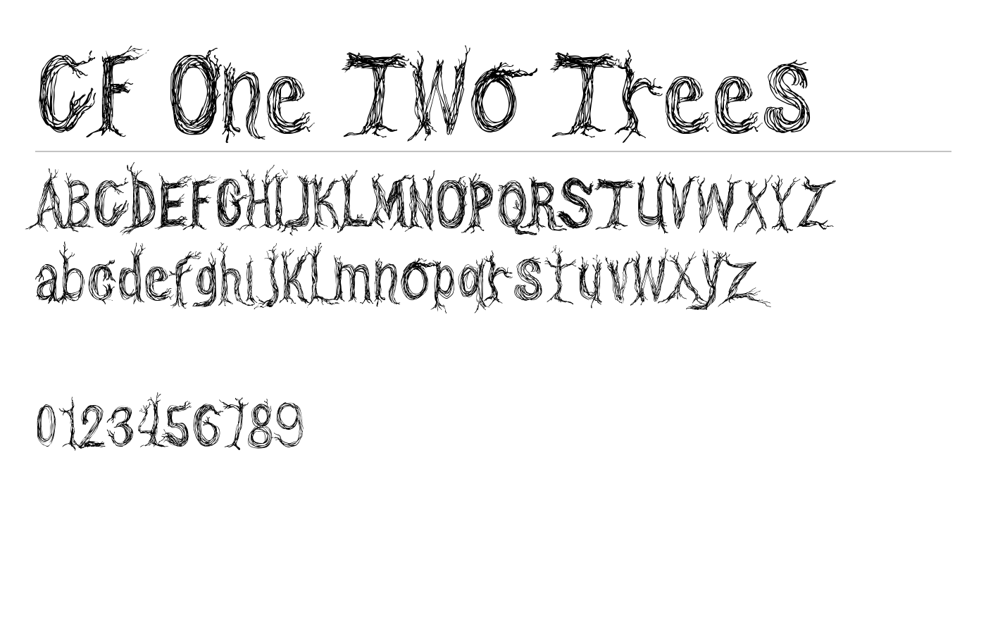 CF One Two Trees Font preview