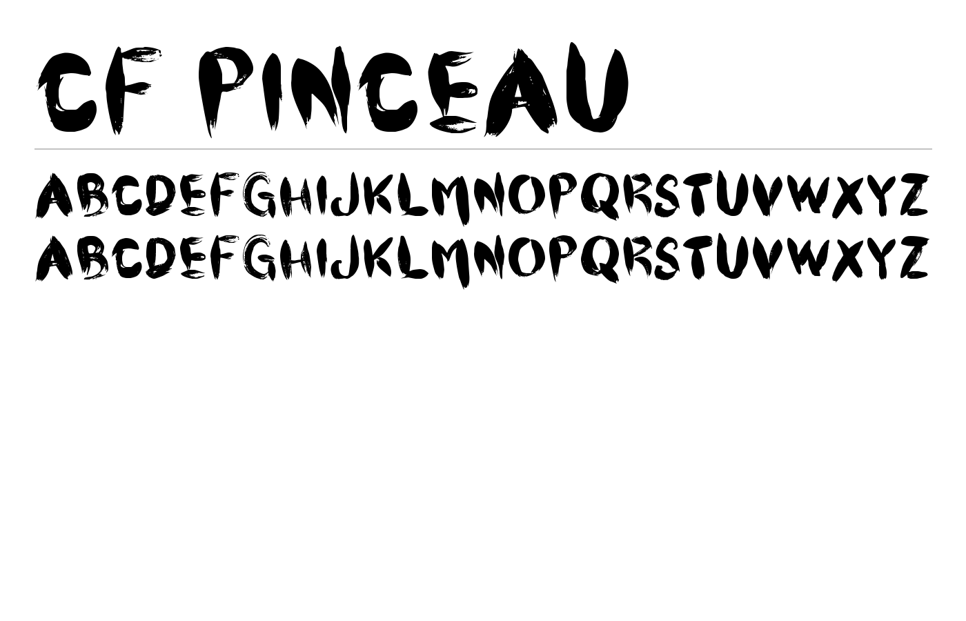 CF Pinceau Font preview