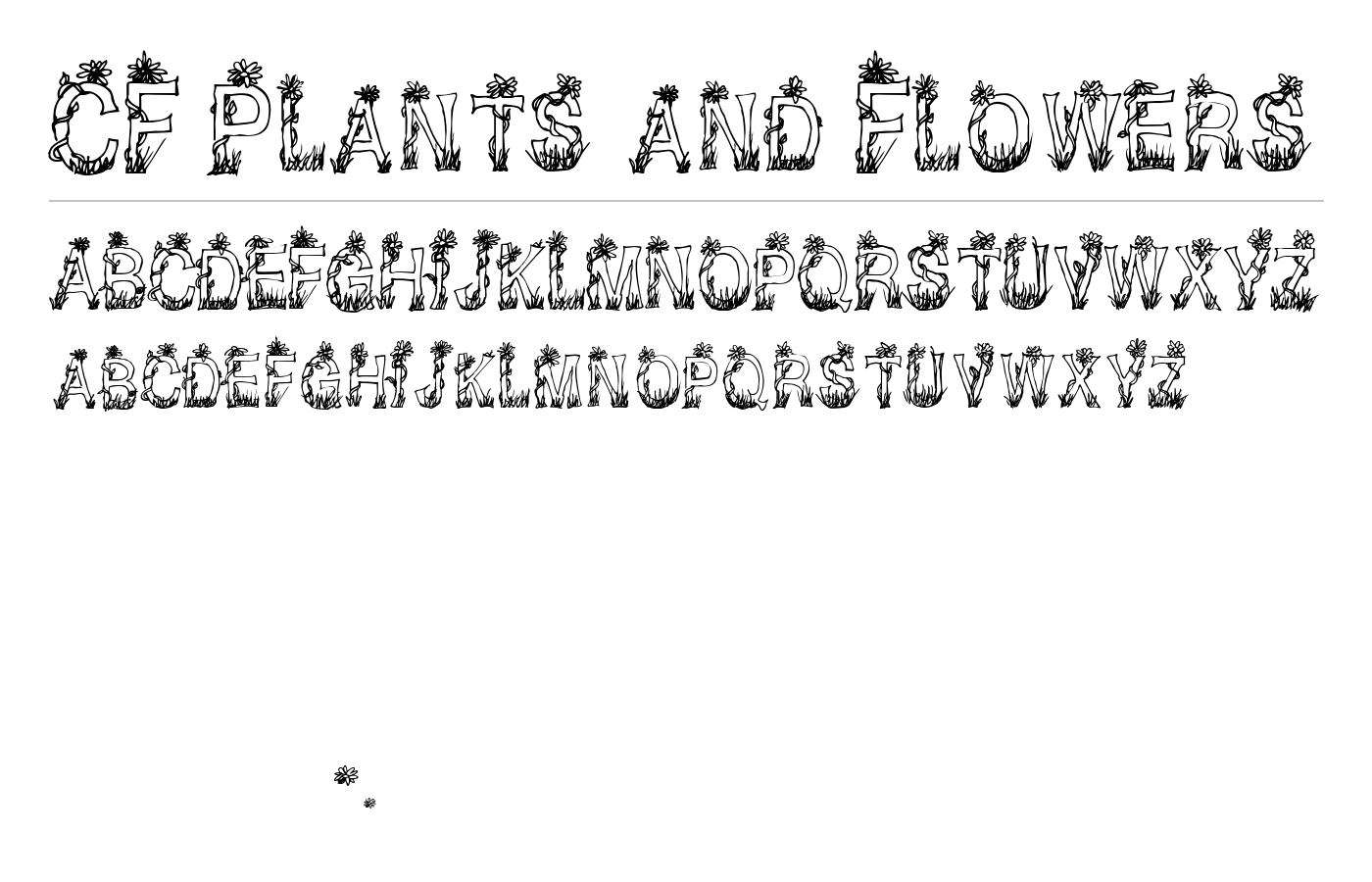 CF Plants and Flowers Font preview