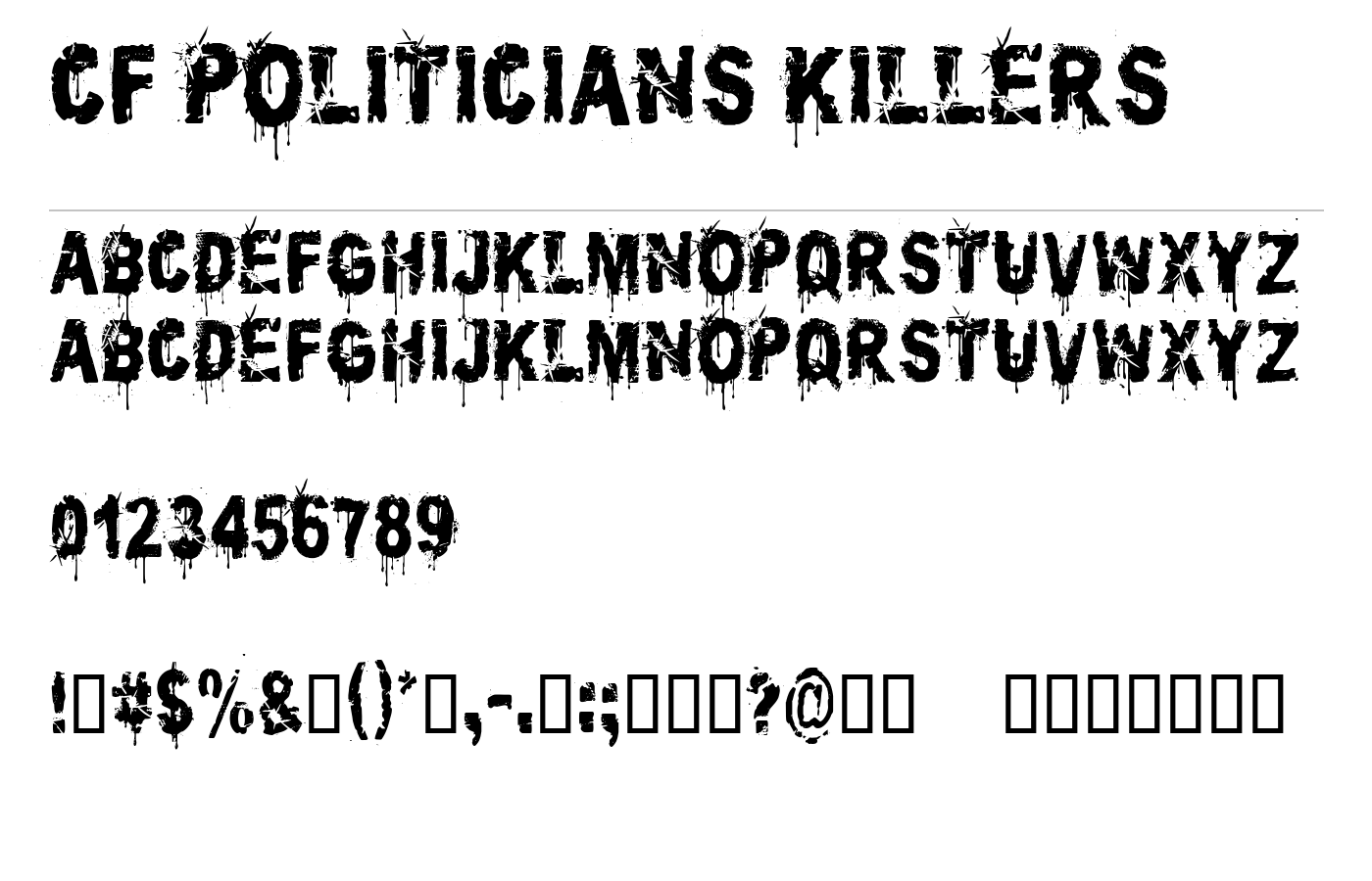 CF Politicians Killers Font preview
