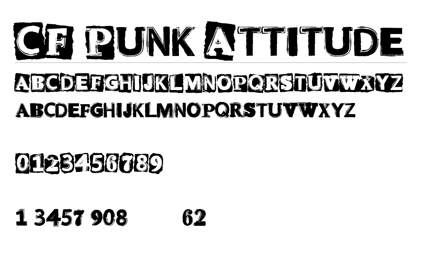 CF Punk Attitude Font preview