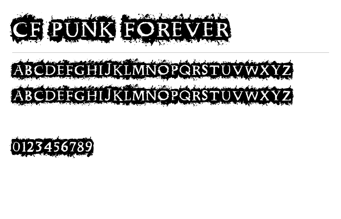 CF Punk Forever Font preview