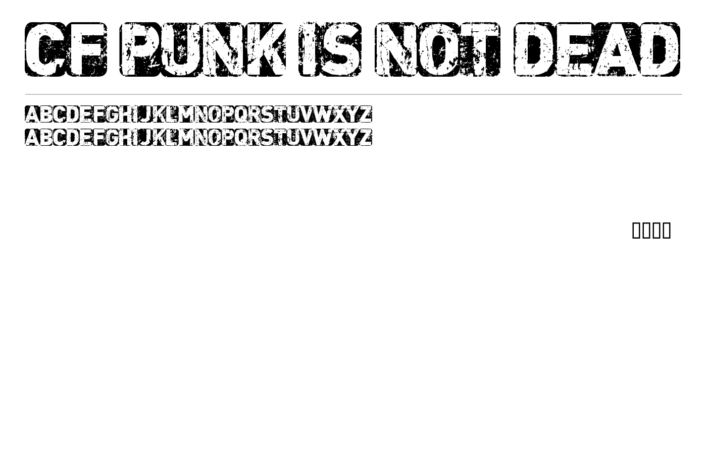CF Punk is not Dead Font preview
