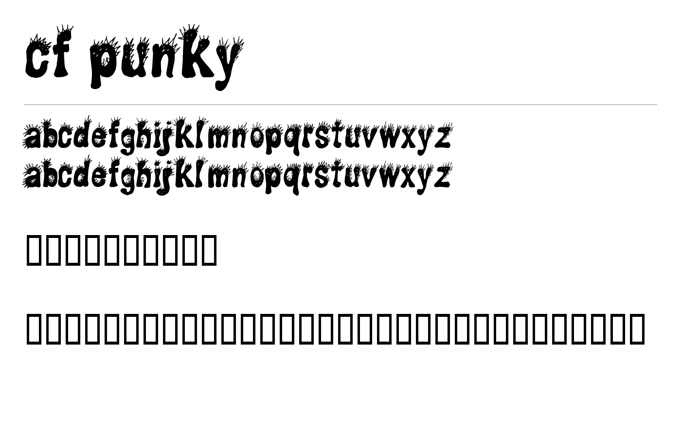 CF Punky Font preview
