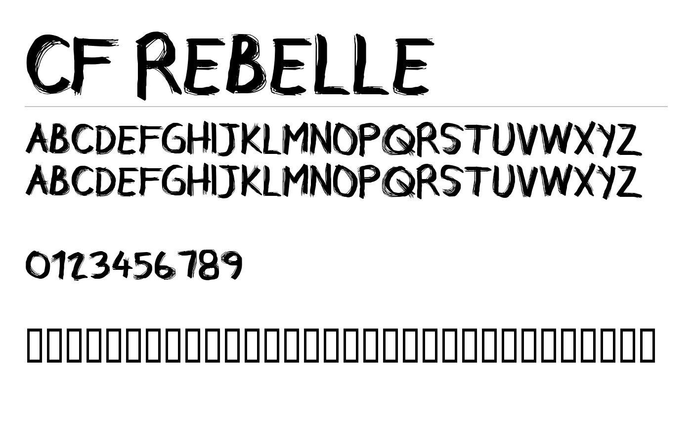 CF Rebelle Font preview