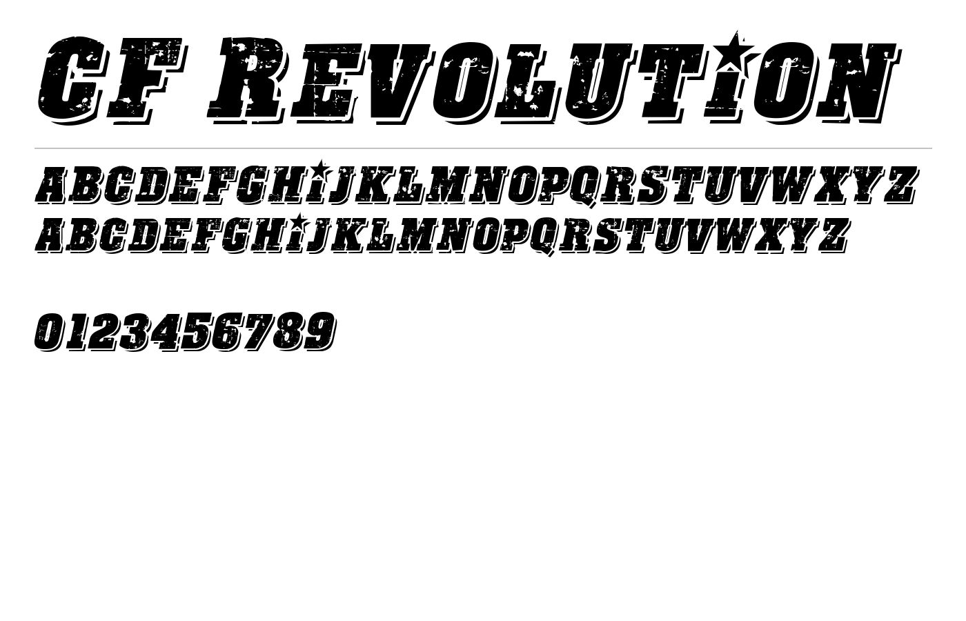 CF Revolution Font preview