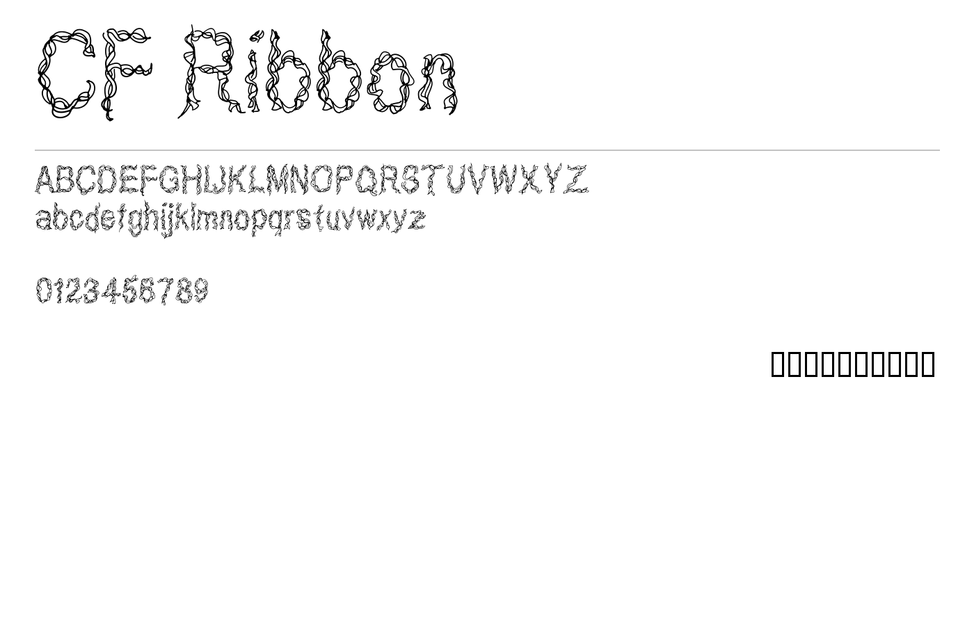 CF Ribbon Font preview