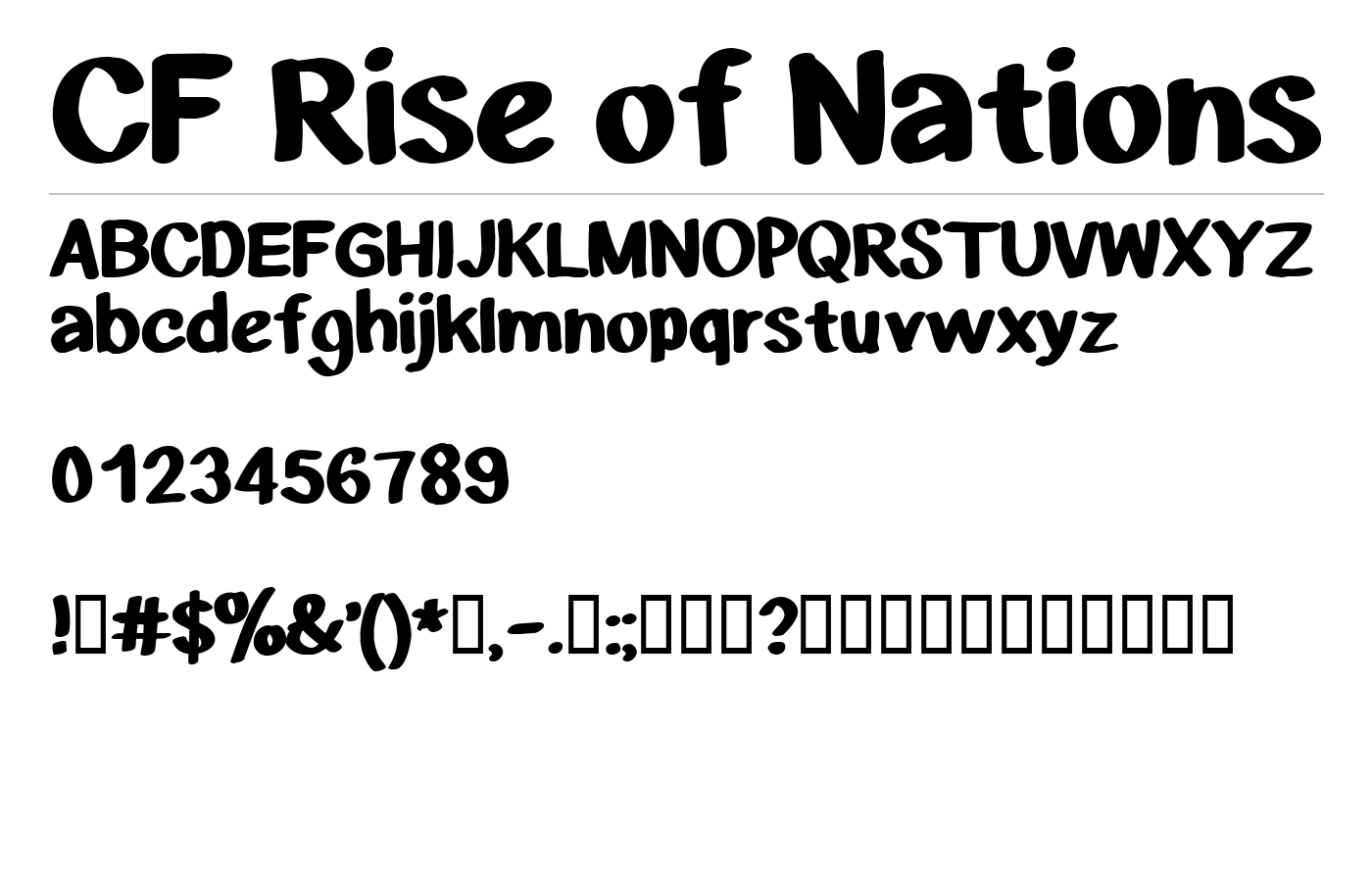 CF Rise of Nations Font preview