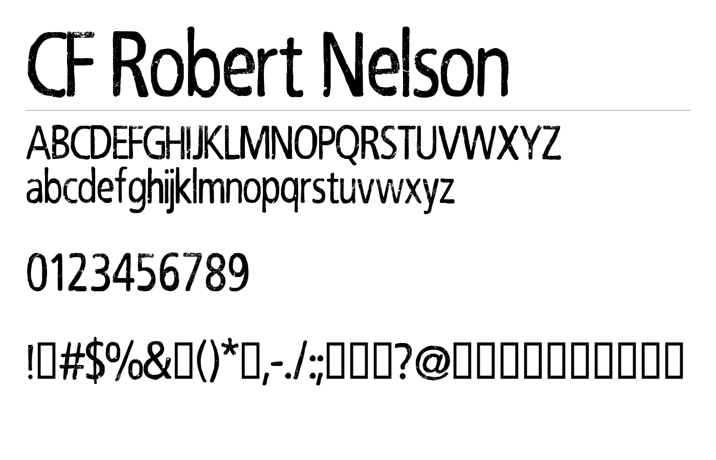 CF Robert Nelson Font preview