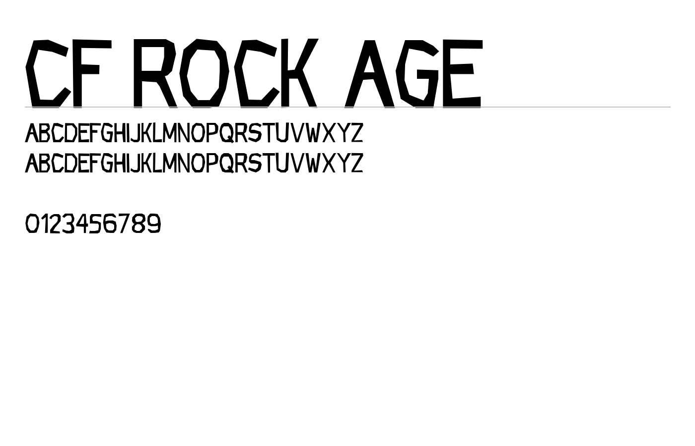 CF Rock Age Font preview