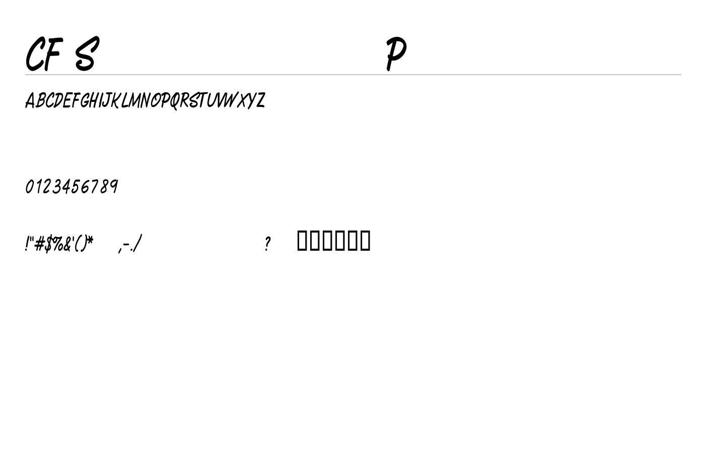 CF Sacred Planet Font preview