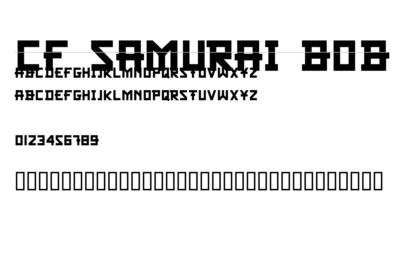 CF Samurai Bob Font preview