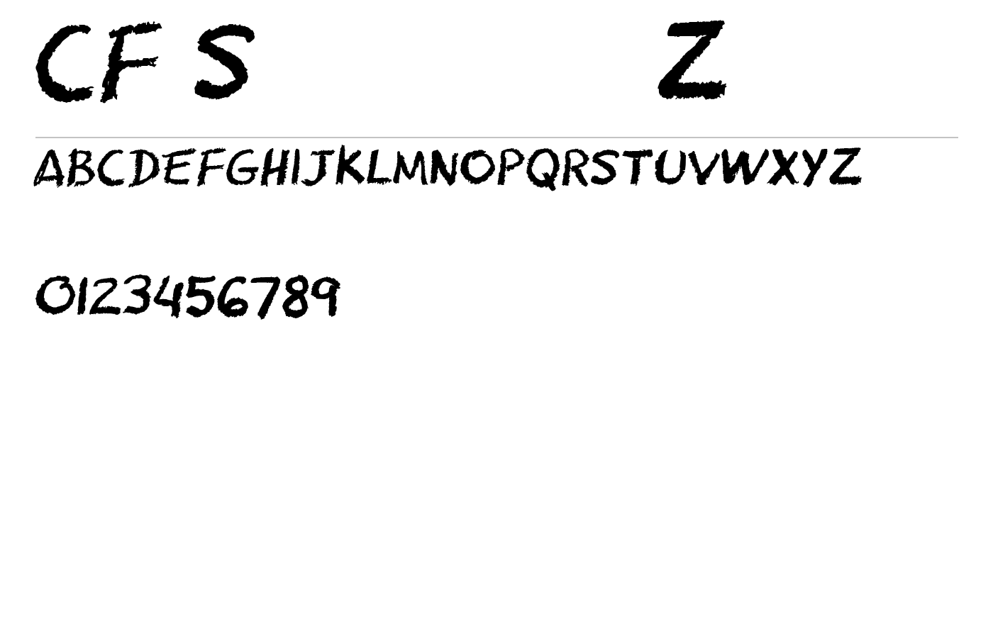 CF School Zone Font preview