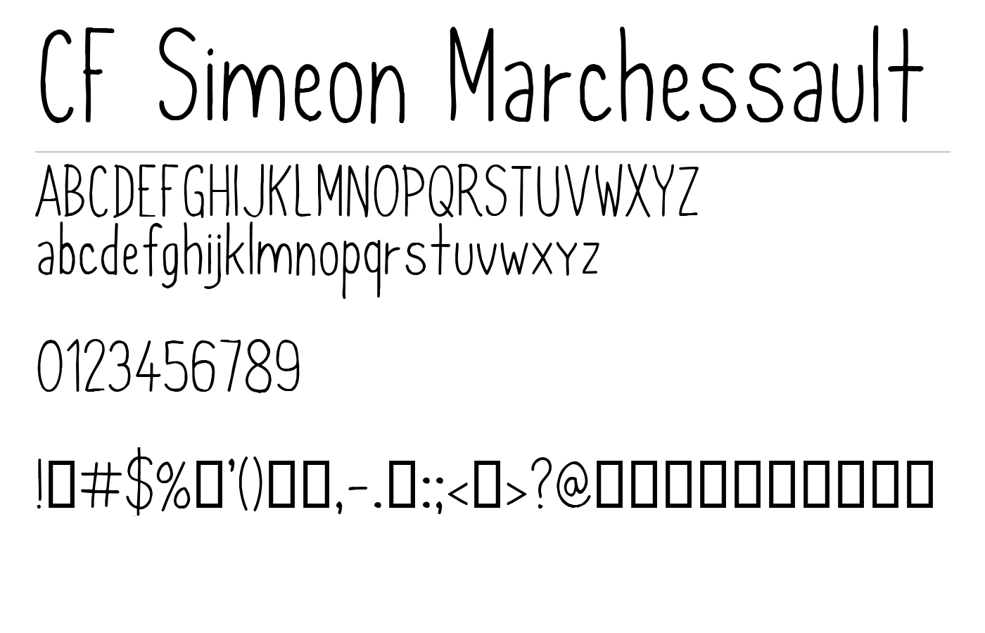 CF Simeon Marchessault Font preview