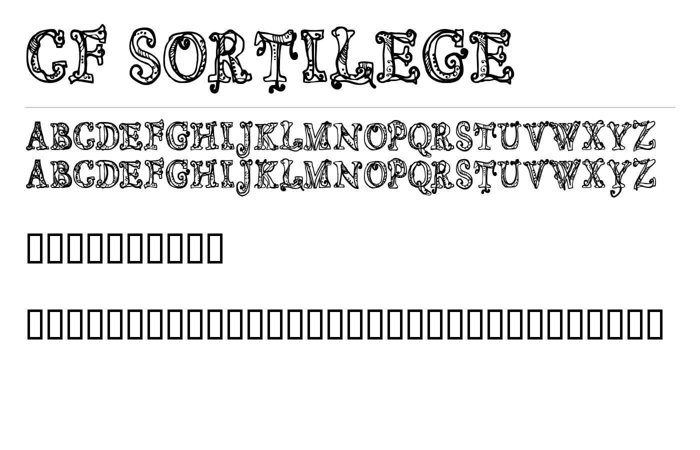 CF Sortilege Font preview