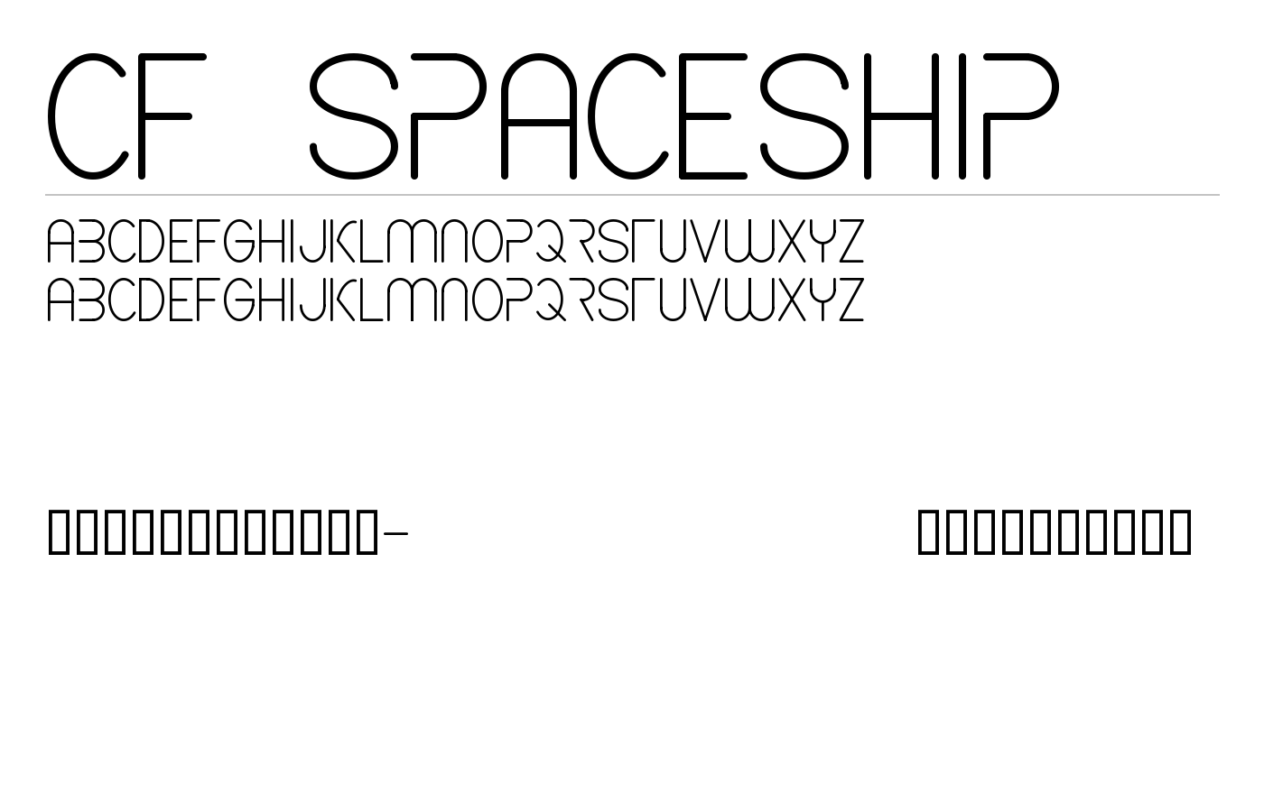CF Spaceship Font preview